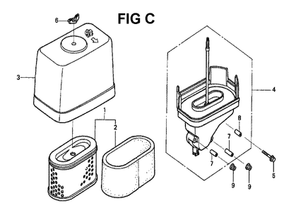 Fig-4 Diagram and Parts List for GXV340K2 Type DN Honda Engine