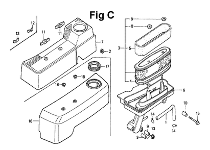 Fig-1 Diagram and Parts List for GXV160 Type N1E2 Honda Engine