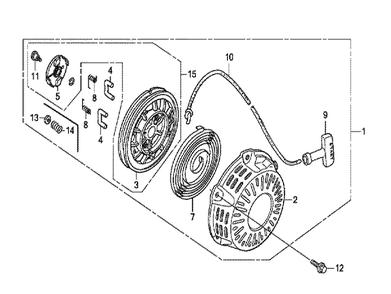 Fig-0 Diagram and Parts List for GX160H1 Type VSP Honda Engine