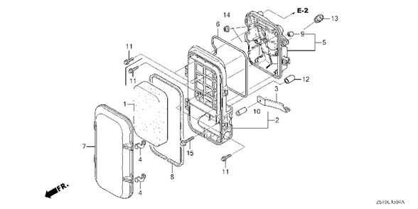Air Cleaner (5) Diagram and Parts List for GX390RT2 (Type  VXG/A)(GCBCT-3000001 - 9999999) Honda Engine