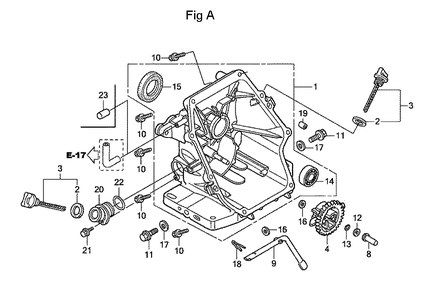 Fig-1 Diagram and Parts List for GC160A Type VHA Honda Engine
