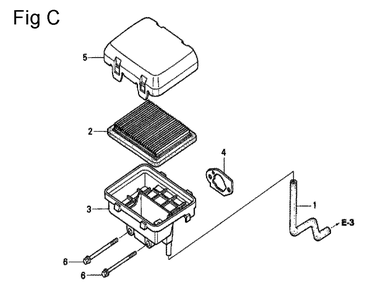 Fig-3 Diagram and Parts List for GC160 Type SHJ Honda Engine