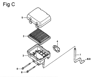 Fig-3 Diagram and Parts List for GC160 Type QHEB Honda Engine
