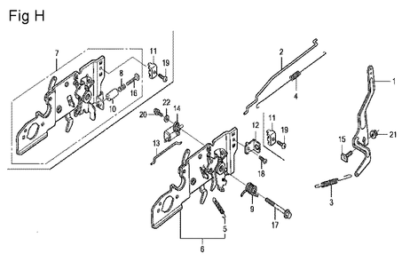 Fig-8 Diagram and Parts List for GCV160LA Type BHH Honda Engine