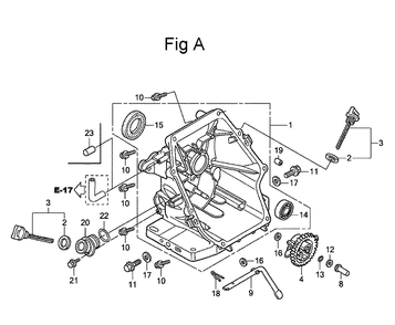 Fig-1 Diagram and Parts List for GC135 Type QHA Honda Engine