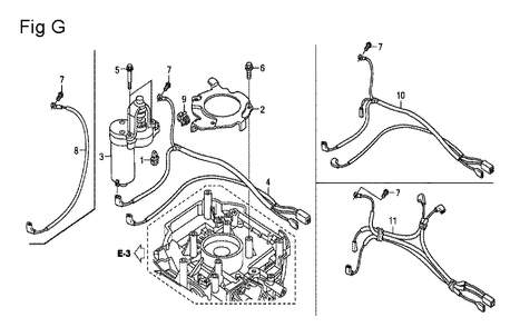 Fig-7 Diagram and Parts List for GCV160A Type R3A Honda Engine