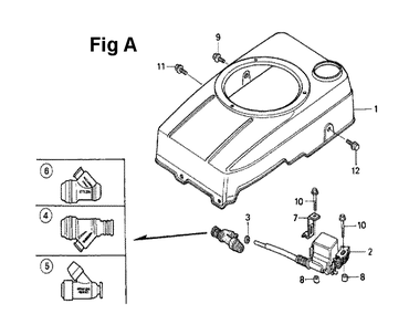 Fig-6 Diagram and Parts List for GXV120 Type N2T Honda Engine