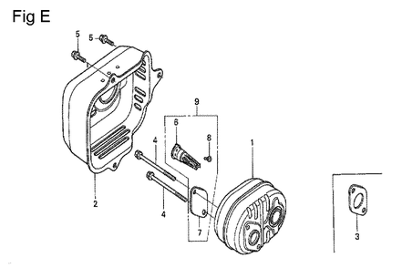 Fig-5 Diagram and Parts List for GCV190A Type N1A Honda Engine