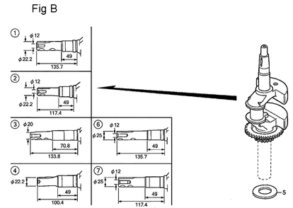 Fig-2 Diagram and Parts List for GSV190A Type N1AF Honda Engine