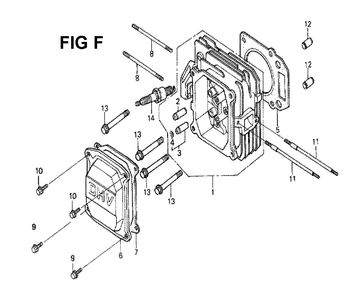Fig-13 Diagram and Parts List for GXV160K1 Type N1F Honda Engine