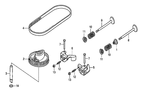 Fig-0 Diagram and Parts List for GCV190A Type N5AF Honda Engine