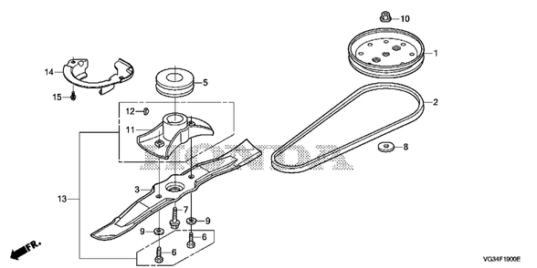 Part Location Diagram of 22453-VL0-S00 Honda Guide, Engine Belt