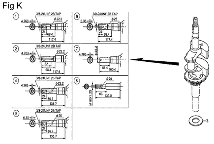 Fig-11 Diagram and Parts List for GCV135 Type A2D Honda Engine