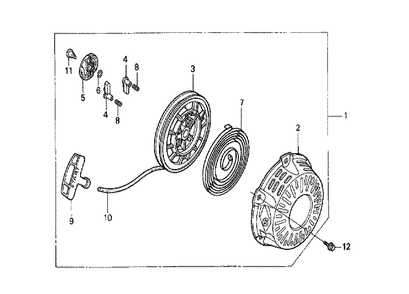 Fig-0 Diagram and Parts List for GX120K1 (HX2)(43-9099999) Honda Engine