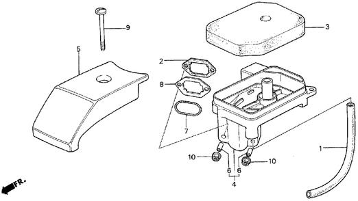 Part Location Diagram of 17211-896-700 Honda Element, Air Cleaner