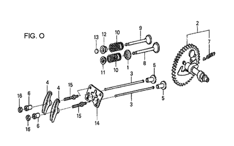 Fig-15 Diagram and Parts List for GX120T1 Type QX Honda Engine