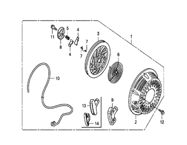 Fig-0 Diagram and Parts List for GX270RT Type VPX5 Honda Engine