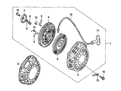 Fig-0 Diagram and Parts List for GX160U1 Type QXE8 Honda Engine