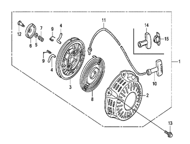 Fig-0 Diagram and Parts List for GX120UT1 Type SD16 Honda Engine
