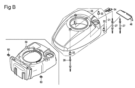 Fig-2 Diagram and Parts List for GCV160LE Type N7A1 Honda Engine