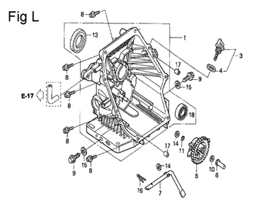 Fig-7 Diagram and Parts List for GC190A Type VXA Honda Engine
