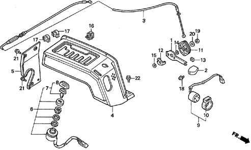 Part Location Diagram of 17853-763-A01 Honda Knob, Throttle Lever