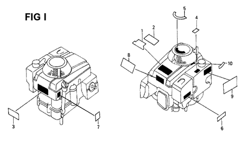 Fig-13 Diagram and Parts List for GXV340K1 Type DA Honda Engine