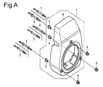 Fig-1 Diagram and Parts List for GC135 Type WXE Honda Engine