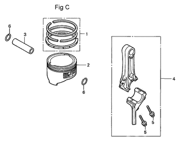 Fig-3 Diagram and Parts List for GC160A Type QEA Honda Engine