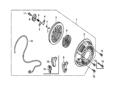 Fig-0 Diagram and Parts List for GX270T Type QXK Honda Engine