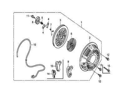 Fig-0 Diagram and Parts List for GX270T Type LH Honda Engine