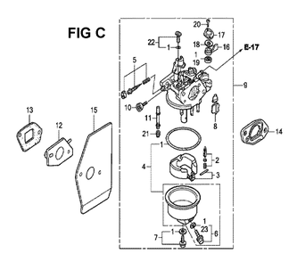 Fig-3 Diagram and Parts List for GXV160H2 Type SFN1 Honda Engine