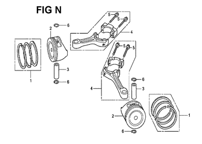 Fig-5 Diagram and Parts List for GXV520U Type QEA3 Honda Engine