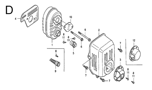 Fig-4 Diagram and Parts List for GX100 Type QA2 Honda Engine