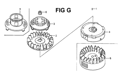 Fig-12 Diagram and Parts List for GXV160H2 Type N6 Honda Engine