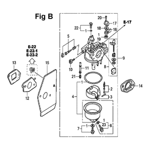 Fig-2 Diagram and Parts List for GXV160UH2 Type T1AT Honda Engine