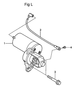 Part Location Diagram of 31200-Z0L-821 Lawn Boy Starter Motor Assembly