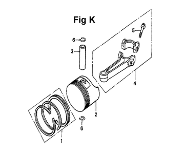 Fig-5 Diagram and Parts List for GXV140 Type N1KA Honda Engine