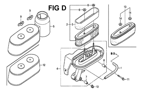 Fig-11 Diagram and Parts List for GXV160H2 Type A1N5 Honda Engine