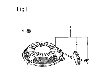 Fig-5 Diagram and Parts List for GSV190A Type N1L Honda Engine