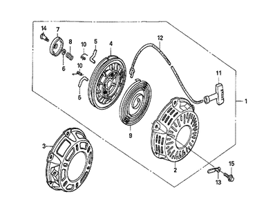 Fig-0 Diagram and Parts List for GX160U1 Type QX4 Honda Engine