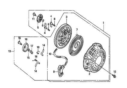 Fig-0 Diagram and Parts List for GX160H1 Type QAB3 Honda Engine