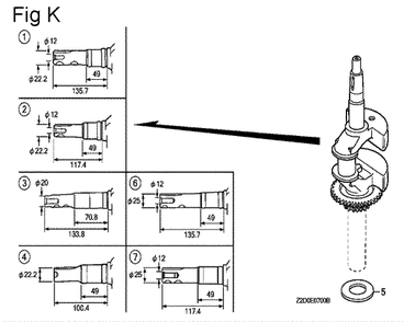 Fig-11 Diagram and Parts List for GSV190A Type A3G7 Honda Engine