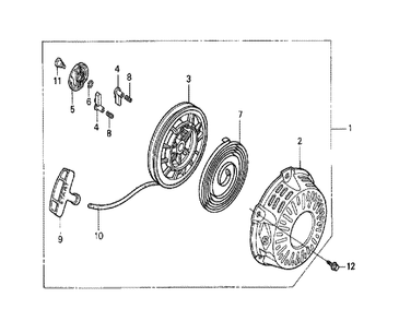 Fig-0 Diagram and Parts List for GX120K1 (LXU)(43-9099999) Honda Engine