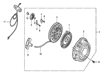 Fig-0 Diagram and Parts List for GX120K1 Type SX4 Honda Engine