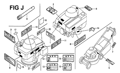 Fig-14 Diagram and Parts List for GXV160 Type N1 Honda Engine