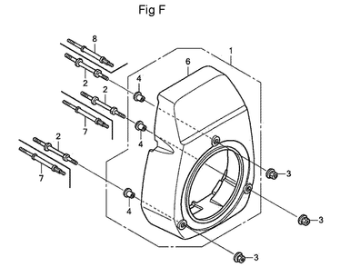 Fig-6 Diagram and Parts List for GS160LA Type QHAF Honda Engine