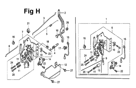 Fig-5 Diagram and Parts List for GXV160UH2 Type SFL Honda Engine