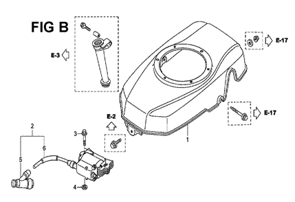 Fig-5 Diagram and Parts List for GXV160H2 Type N45 Honda Engine