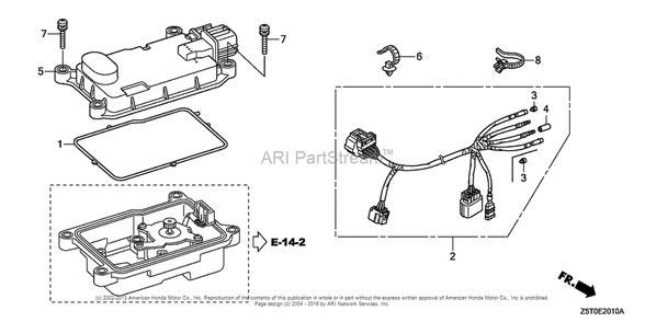 Electronic Control Unit Diagram and Parts List for GX390UT2 (typeSZEC)(GCBCT-1000001) Honda Engine